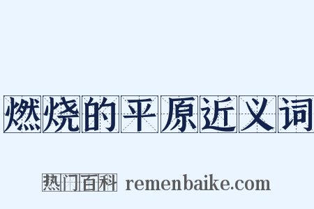 燃烧的平原近义词是什么意思的图片